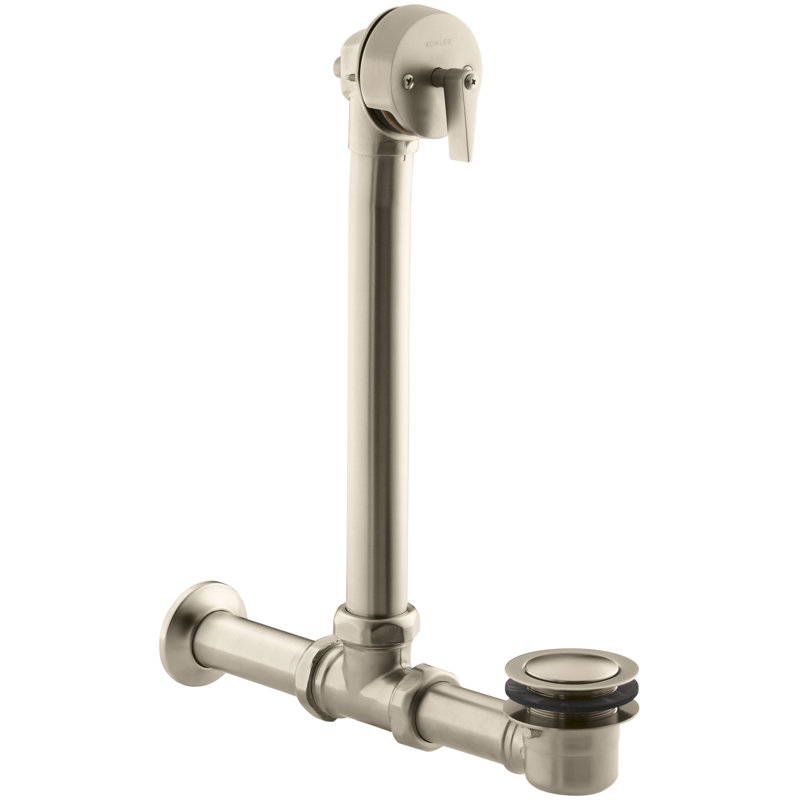 Drain de baignoire à pieds exposés 1,5 "avec trop-plein Iron Works ™, Bronze brossé vibrant