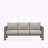 75" All-Weather Metal 3-Seat Patio Sofa Couch With Thick Beige Cushions & Khaki Frame-1427047528