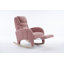 Chaise berçante en tissu avec repose-pieds Teddy-199263664