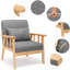 Macclesfield Upholstered Linen Blend Armchair-1018540346