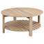 Table basse ronde en bois d'ingénierie à 1 tablette Lennix Naturel