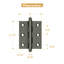 10'' x 10'' Solid Brass Traditional Hinge-14748767-124580128