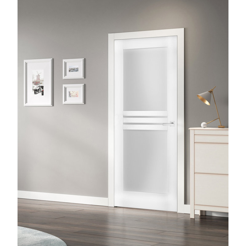Porte standard en verre givré Mela, 36 po x 84 po