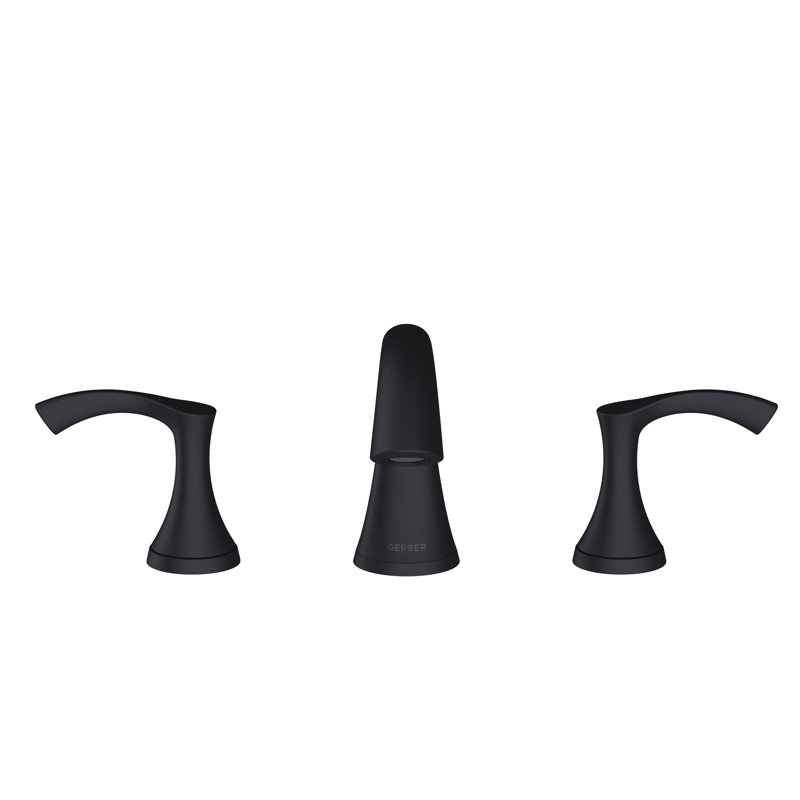 Antioch Widespread Bathroom Faucet with Drain Assembly, Satin Black