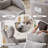 Oversized Swivel Recliner Chair With Massage And Heat,  Light Grey-1349534348