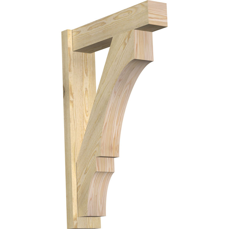 Bloc balboa rustique en bois rustique, P 28 po x H 28 po, Cèdre rouge occidental l 7 1/2 po (lisse)