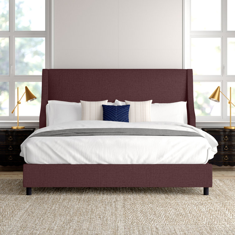 Bernadine Upholstered Wingback Bed