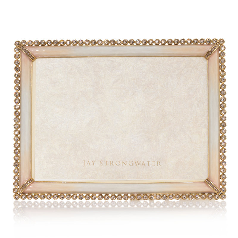 Metal Picture Frame, 5" x 7", Gold/Ivory