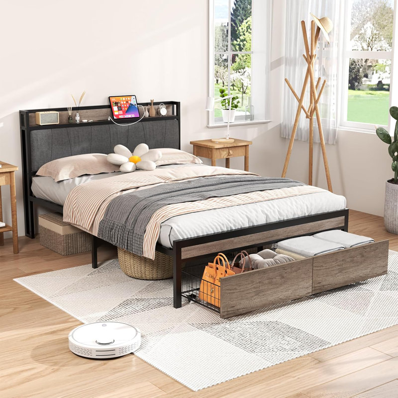 Full Size Metal Platform Bed Frame, Full