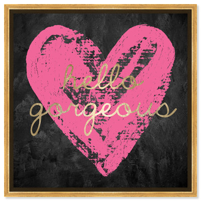 Gorgeous Salute Hot Pink - art textuel sur toile