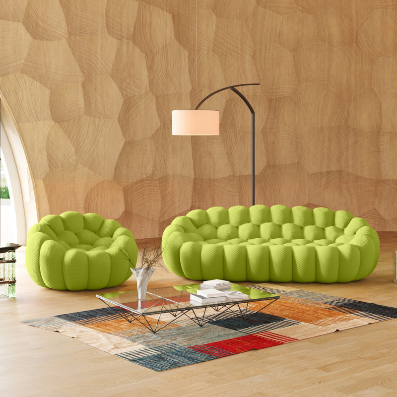 Ensemble de salon 2 pièces Kayi, Vert pastel