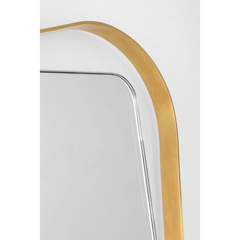 Barnes 27" Backlit Mirror, Hand-Rubbed Antique Brass