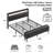 Modern Upholstered Platform Bed with a Starry Sky Projector, Built-in Storage Bench, Convenient Charging Station, Easy Assembly-240340903-240340900