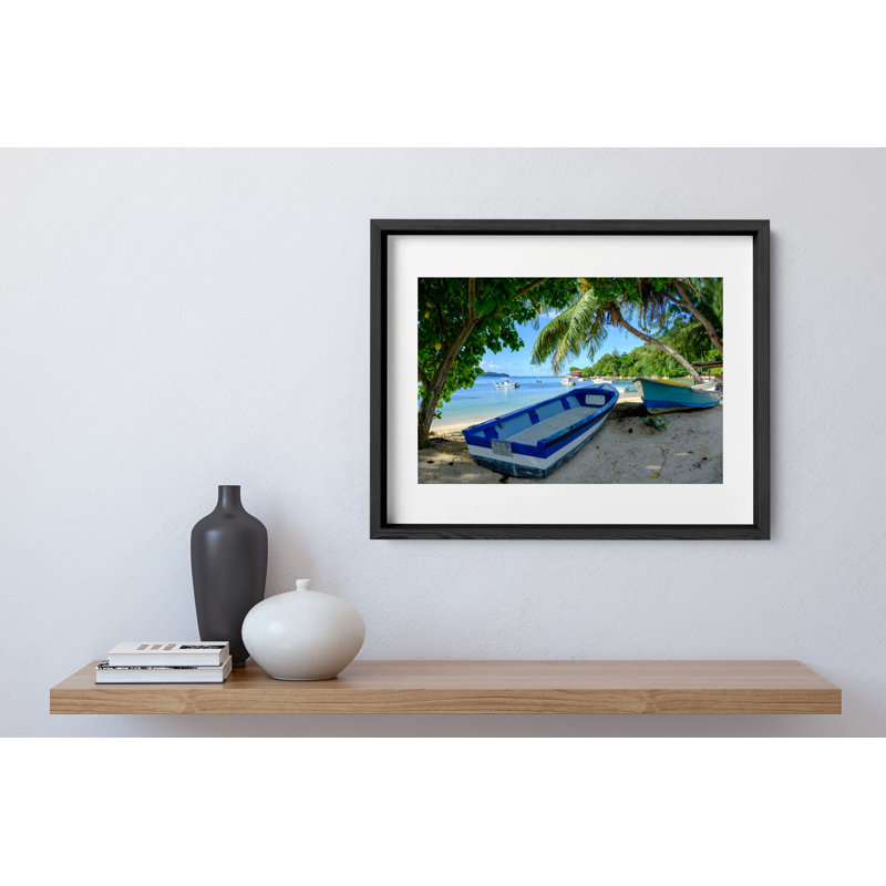 Gone Fishing Print by Joseph Regan, 14" H x 16" W x 0.75" D, Black