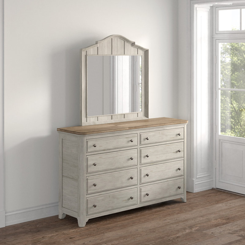 Commode 8 tiroirs et miroir Harlowe