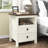 Valera 18"W Nightstand with Charging Station, Farmhouse End Table with 2 Drawers & Open Storage-468169528-468169526