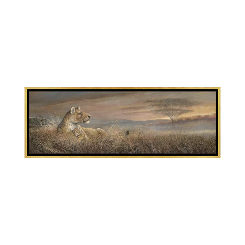 «Forever Safe» par Ruane Manning - reproduction d'art panoramique, H 20 po x l 60 po x P 1,5 po, Toile encadrée d'or