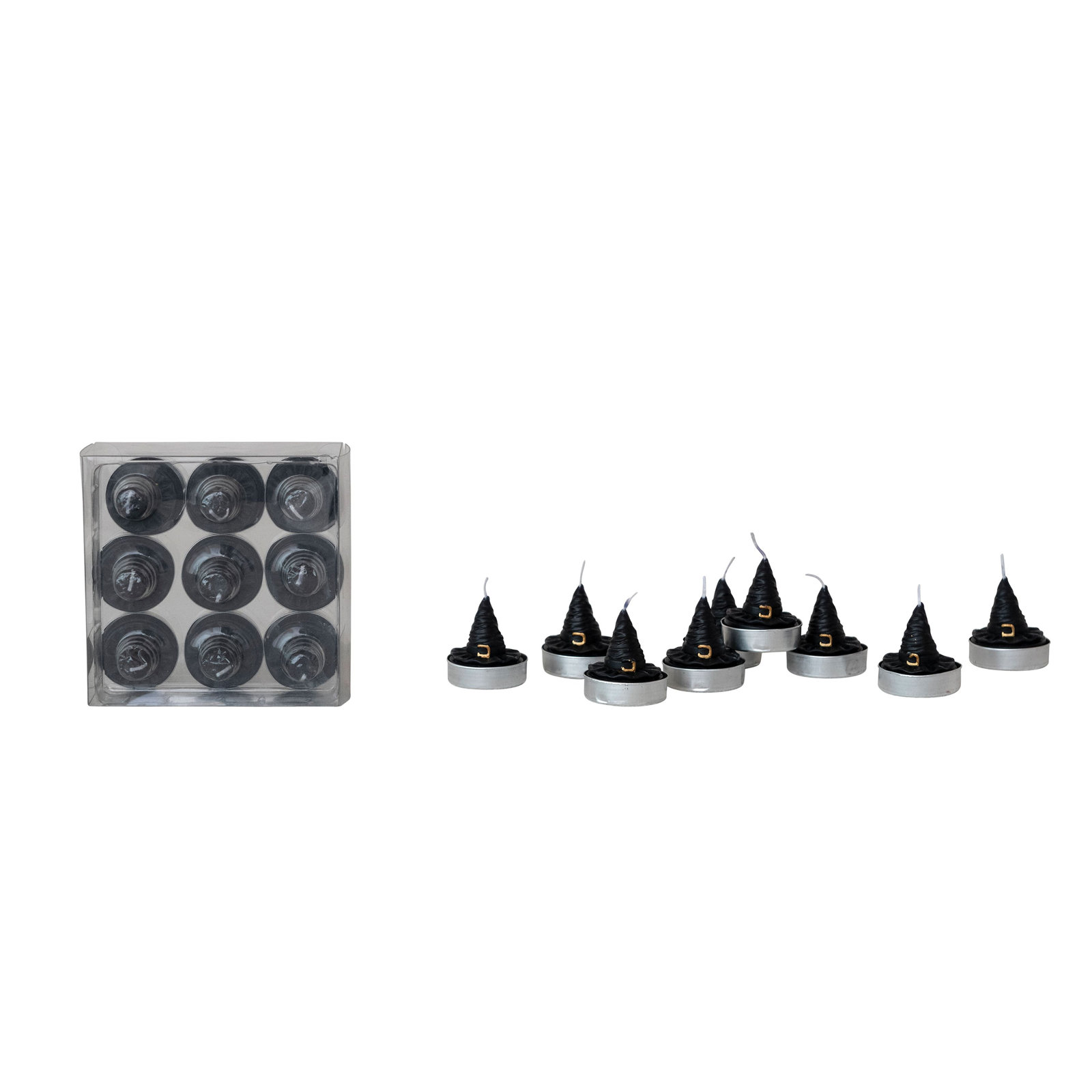 Unscented Witch's Hat Tealight Candles In Box