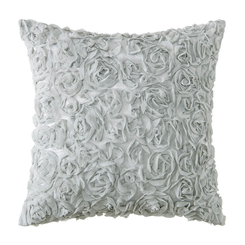 Coussin décoratif, 18 po x 18 po, Gris argenté