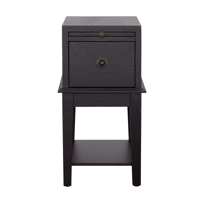 Table de bout avec rangement Arnulfo, Noir