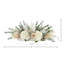 Arrangement d'hortensias, de pampas et d'eucalyptus dans un bol en bois-128126368