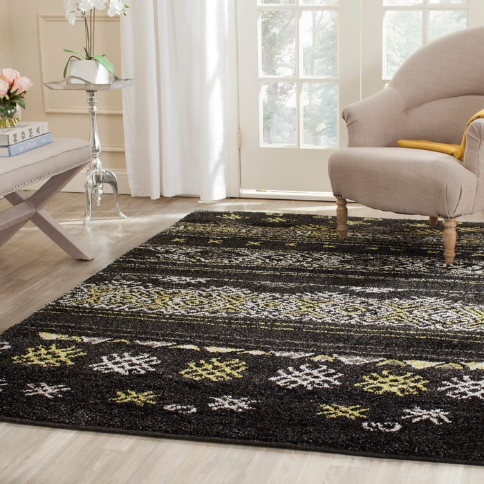 Tapis à poils longs Savorey Performance Southwestern, Rectangle 8 pi x 10 pi
