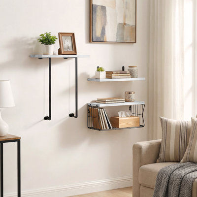 3 Piece Wood Bracket Shelf