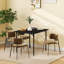 HOMCOM Industrial Folding Dining Table for 2 to 4, Space Saving Drop Leaf Kitchen Table for Small Spaces, Black