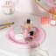 Plateau rond rose: plateau de parfum perlé décor pour la commode