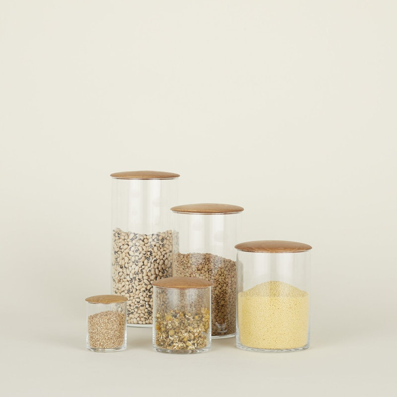 Storage Jar, 76 oz., Oak