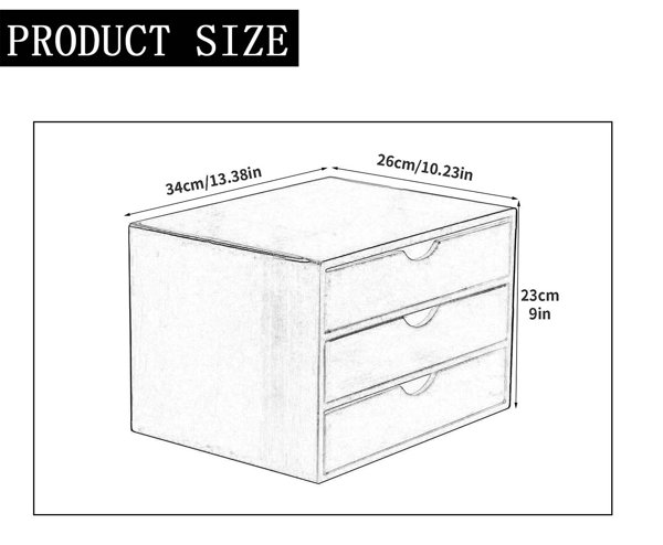 Stackable Wooden Desk Organizer Kit with 4 Drawers - Bindertek