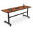Hierarchy Rectangle Height Adjustable Flip Top Training Table with Casters-1595782779-1595782776