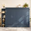 Lit plateforme double pleine grandeur avec tablette, armoires latérales et tiroirs, cadre de lit Space Saver, bleu-1954714178-1954714179