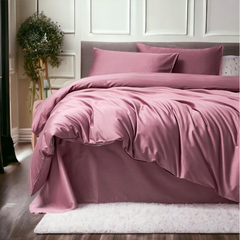 Egyptian-Quality Cotton Floral Duvet Cover, Red