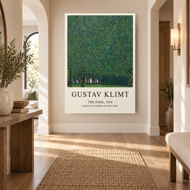 Impression sur toile de l'exposition « Paysage du parc vert » de Gustav Klimt, H 60 po x l 40 po