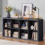 Bibliothèque moderne de 66 cm de hauteur avec 8 cubes, noire-1857761376-1857761382