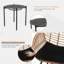 3 pièces de mobilier d'extérieur en osier de luxe, ensemble de patio, ensemble de sièges de patio, ensemble de conversation