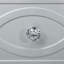 Commode 6 tiroirs arabesque métallique argentée avec miroir Arabesque