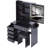37" Middle Size Left Bedside Cabinet Vanity Table + Cushioned Stool Dresser Set, 2 AC+2 USB Socket, Hair Dryer Stand, Large Touch Control LED Sliding Mirror, 3-Color Switch, EPA, GCC, UL Certificate-1773228989