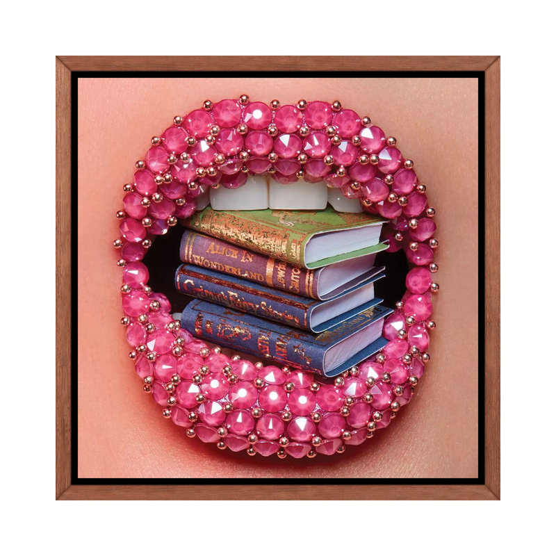 " Treasure " by Vlada Haggerty, 26" H x 26" W x 1.5" D, Brown Floater Framed