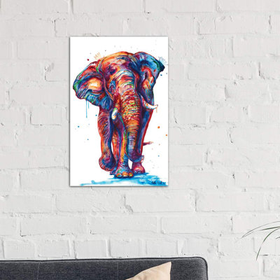 Elephant 1 Piece Wrapped Canvas Wall Art
