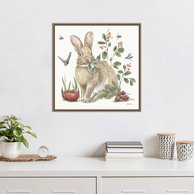 «Garden Patch IV» par Leslie Trimbach, reproduction d'art sur toile encadrée, H 22 po x l 22 po