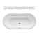 Whitehaus Collection 66" Oval Double Ended Lucite Acrylic Freestanding Bathtub with Curved Rim
