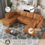 Canapé modulaire en U en similicuir-856054607