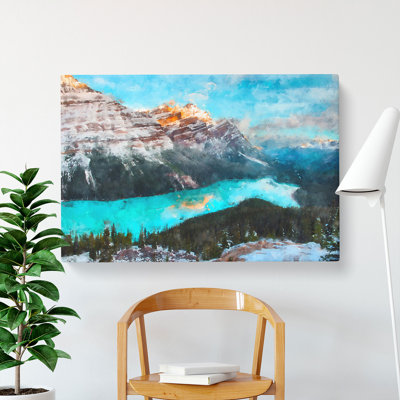 Peyto Lake In Canada - Wrapped Canvas