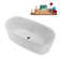 67" Streamline Soaking Freestanding Tub and Tray With Internal Drain