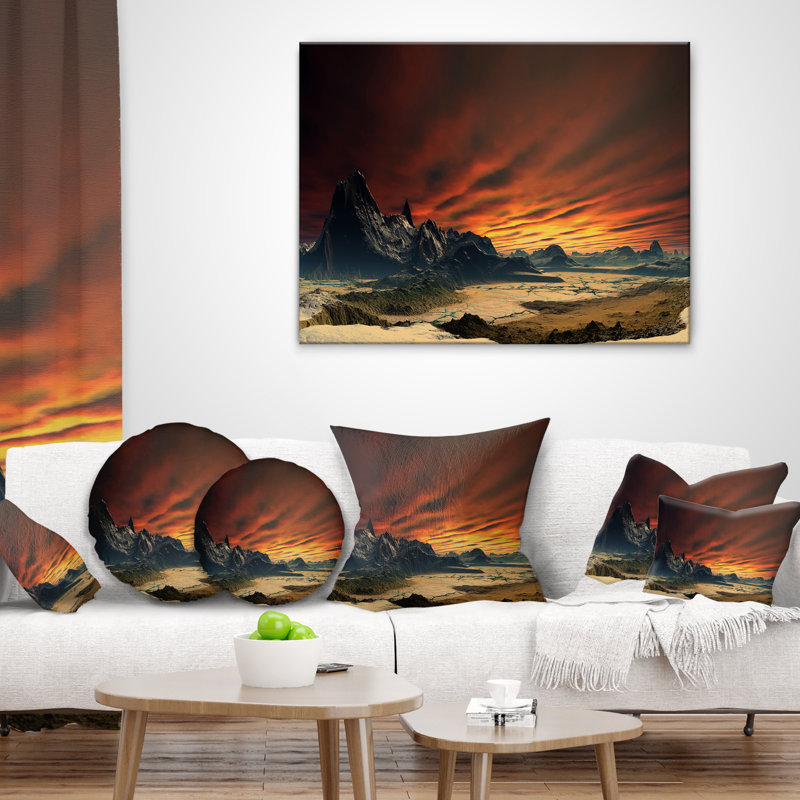 Magnifique coussin Alien, 18 po x 18 po, Coussin décoratif