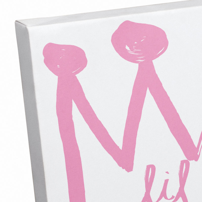 Art sur toile little princess Brewer, H 10 po x l 8 po x P 1,25 po, Rose