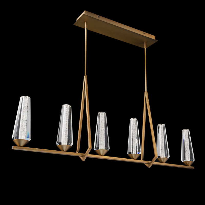 Devotion 6 - Light LED Pendant, Aged Brass
