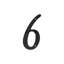 Deltana RNZ4-6 4" Numbers Zinc Die-Cast, Black